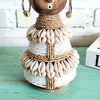 Beaded Shell Ethnic Wooden African Statue (W)