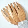 Wooden Shell Curved Handle Spoons Salad