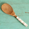 Wooden Shell Curved Handle Spoons Salad