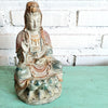 New Antique Large Resin Sitting Dewi Kwan In Statue (BDG)