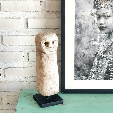 Tall Stone Statue With Stand