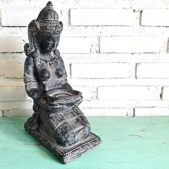 Balinese Dewi Sri Resin Candle Holder