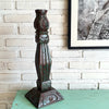 Antique Tall Wooden Candle Holders