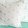Natural Linen Cushion with Shell Detail