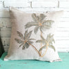 Embroided Palm Tree Motif Cushions