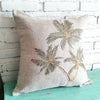 Embroided Palm Tree Motif Cushions