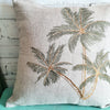 Embroided Palm Tree Motif Cushions