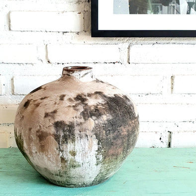 Antique Two Toned Style Handcrafted Pottery (W)