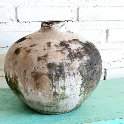 Antique Two Toned Style Handcrafted Pottery (W)