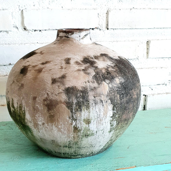 Antique Two Toned Style Handcrafted Pottery (W)