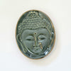 Oval Buddha Face Ceramic Incense Holder