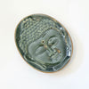 Oval Buddha Face Ceramic Incense Holder