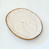 Oval Buddha Face Ceramic Incense Holder