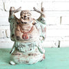 Carved Wooden Smiling Buddhas
