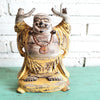 Carved Wooden Smiling Buddhas