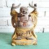Carved Wooden Smiling Buddhas