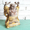 Carved Wooden Smiling Buddhas
