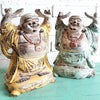 Carved Wooden Smiling Buddhas