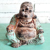 Carved Wooden Smiling Buddhas
