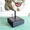 Antique Happy Buddha Head Statues On Stand