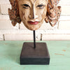Multicolor Antique Balinese Carved Wooden Mask (W)