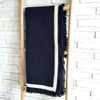 Black Cotton Throw With Fringe