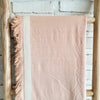 Pink Cotton Throw With Fringe
