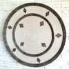 Large Round Wall Plate with Diamond Pattern