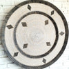 Large Round Wall Plate with Diamond Pattern
