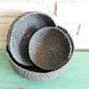 Woven Rafia Round Basket Sets