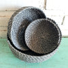 Woven Rafia Round Basket Sets