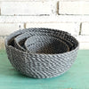 Woven Rafia Round Basket Sets