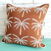 Brown Palm Tree Embroidered Cushion
