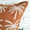 Brown Palm Tree Embroidered Cushion
