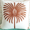 White Palm Tree Embroidered Cushion
