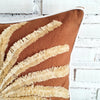 Brown with Natural Palm Tree Embroidered Cushion