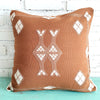 Embroided Brown Arrow Motif Cushion
