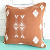 Embroided Brown Arrow Motif Cushion