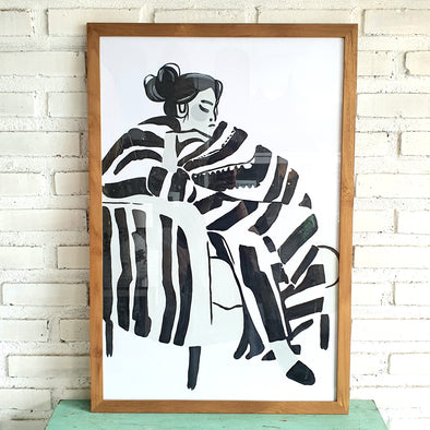 New Painting In Frame (Natural Large)