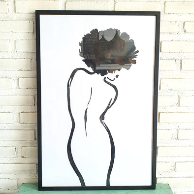 New Painting In Frame (Black Large)