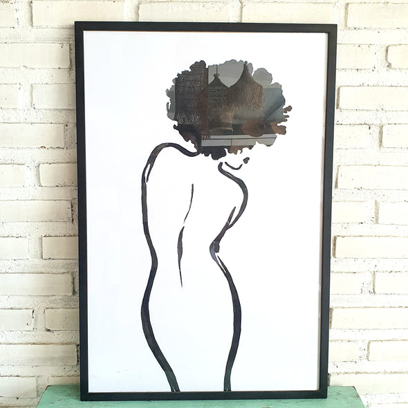 New Painting In Frame (Black Large)