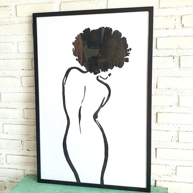 New Painting In Frame (Black Large)