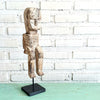 Wooden Ethnic Sitting People On Stand (W)