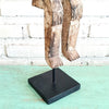Wooden Ethnic Sitting People On Stand (W)