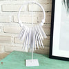 Small White Shell & Wood Necklace Style Decor With Stand
