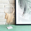 Small White Shell & Wood Necklace Style Decor With Stand