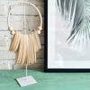 Small White Shell & Wood Necklace Style Decor With Stand