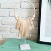Small White Shell & Wood Necklace Style Decor With Stand
