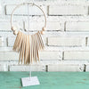 Small White Shell & Wood Necklace Style Decor With Stand