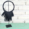 Small White Shell & Wood Necklace Style Decor With Stand